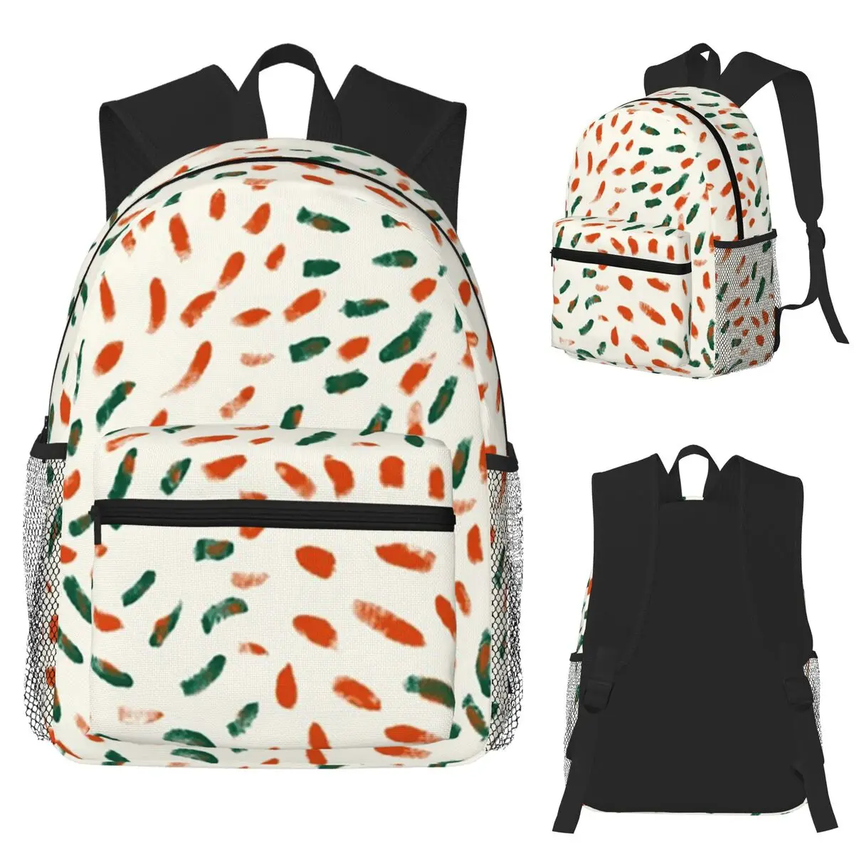 

Confetti Bloomfield Playful Bloom Scatter Print Student Backpack School Bag Hiking Travel Daypack Fashion Bookbag Shoulder Bags