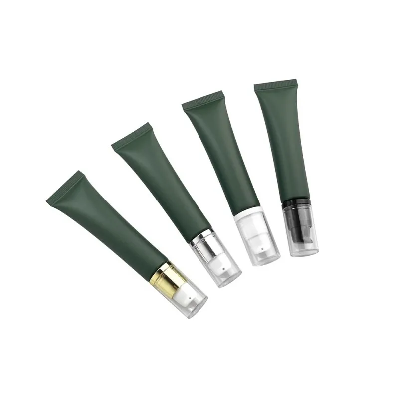 

Оптовая продажа, 15 г, оливково-зеленый матовый косметический шланг, бутылки для губной помады, крем для глаз, жидкая основа, портативная упаковка для образцов, пустые бутылки