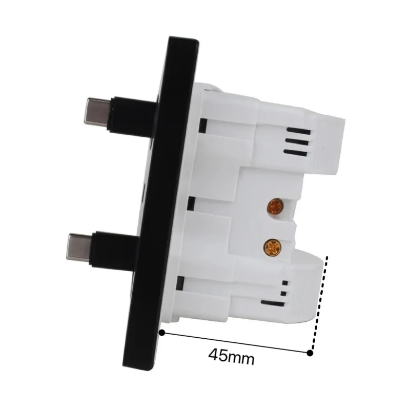 86 Type GaN 20W USB Type-c Fast Charging Socket Panel With Retractable Wire Data Cable Household Multi-Function Charging Sockets