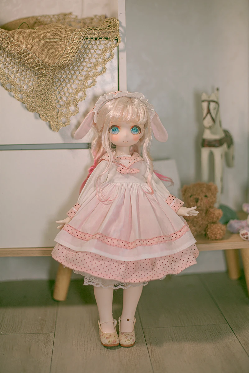 

Одежда для куклы BJD, подходит для размеров 1/3, 1/4, MDD 1/6, милая ветровка, кролик, горничная, комплект одежды, аксессуары для кукол