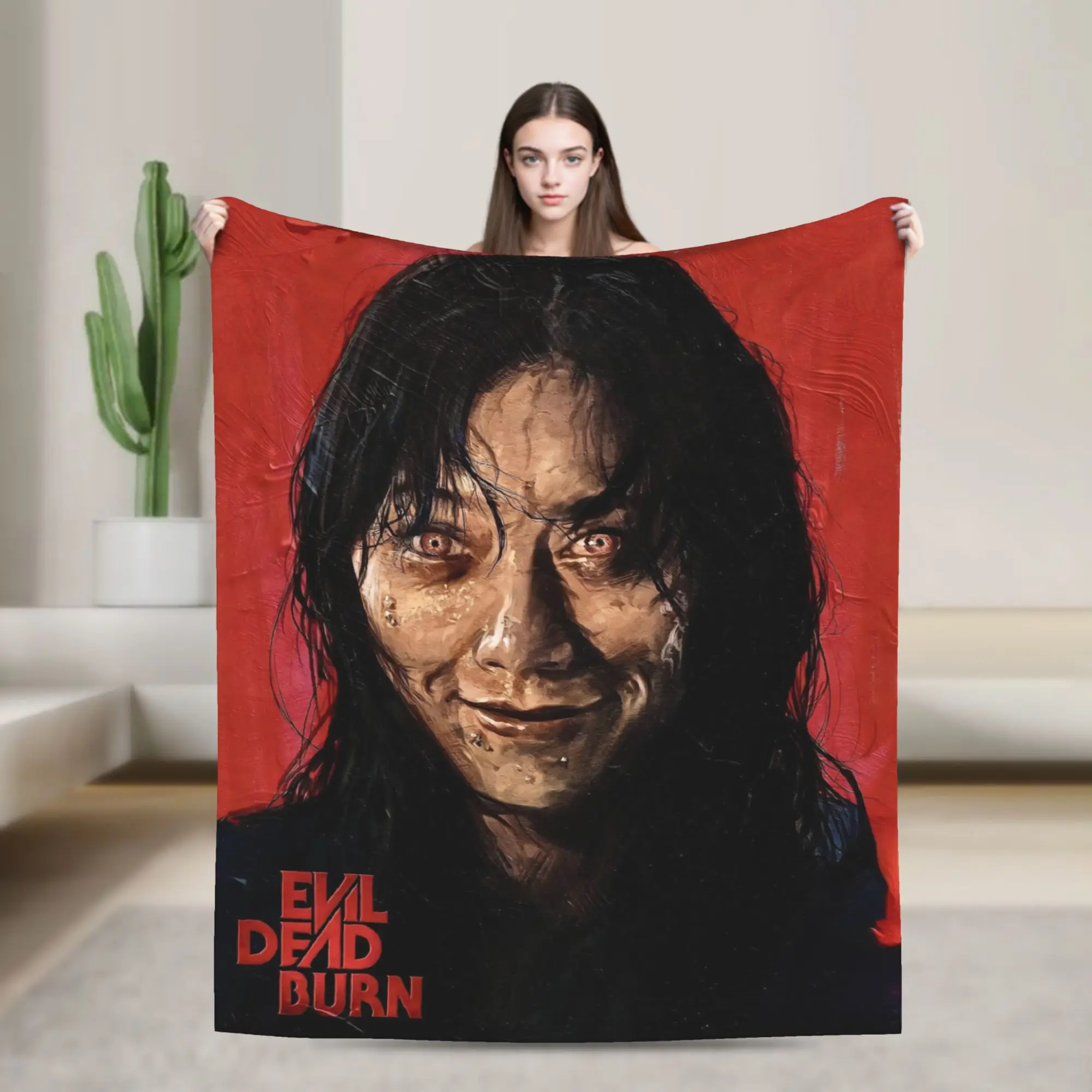 Super Soft Evil Dead Burn Throw Blanket Premium Flannel Fleece Lightweight  Bed Blanket Cozy Fluffy Bedspread All Season Use