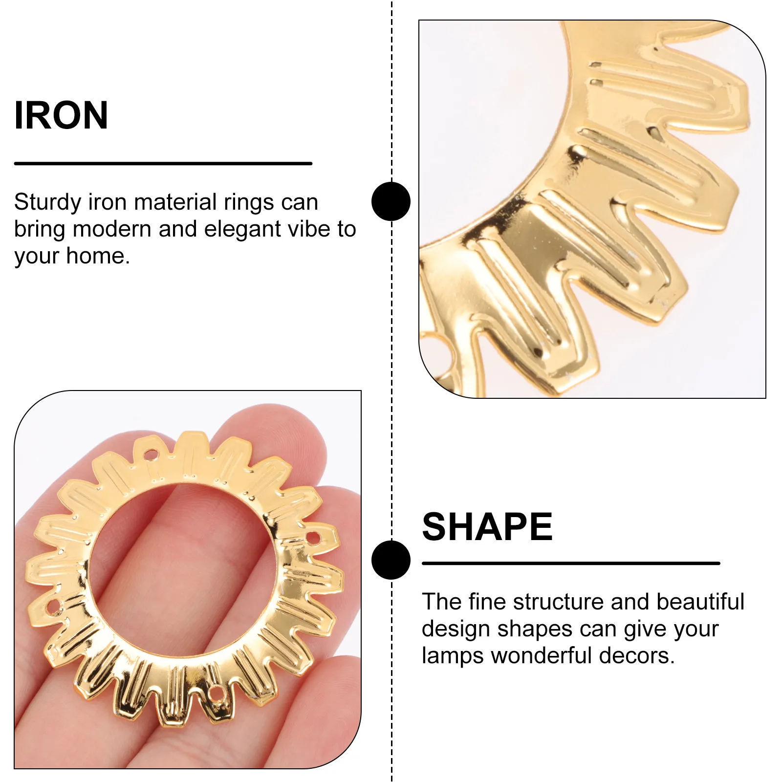 10Pcs Iron Lamp Cover Flower Shaped Light Top Plate Cover for Chandelier Table Wall Lamp Retro Decorative Lighting