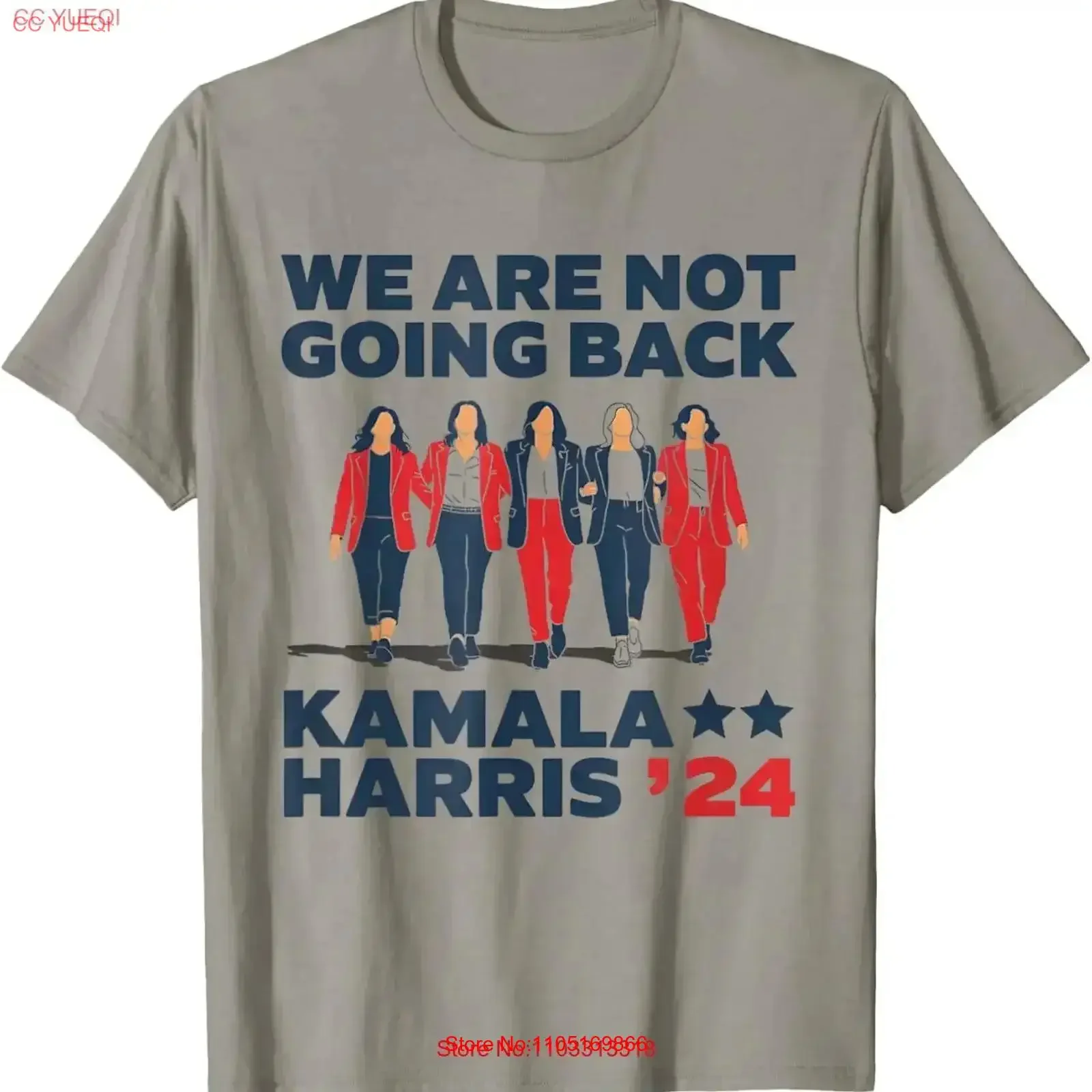 نحن لا نعود كامالا هاريس الفالس 24 سيدتي الرئيس تي شيرت خمر غسلها مريحة لينة أنيقة موضة تنفس