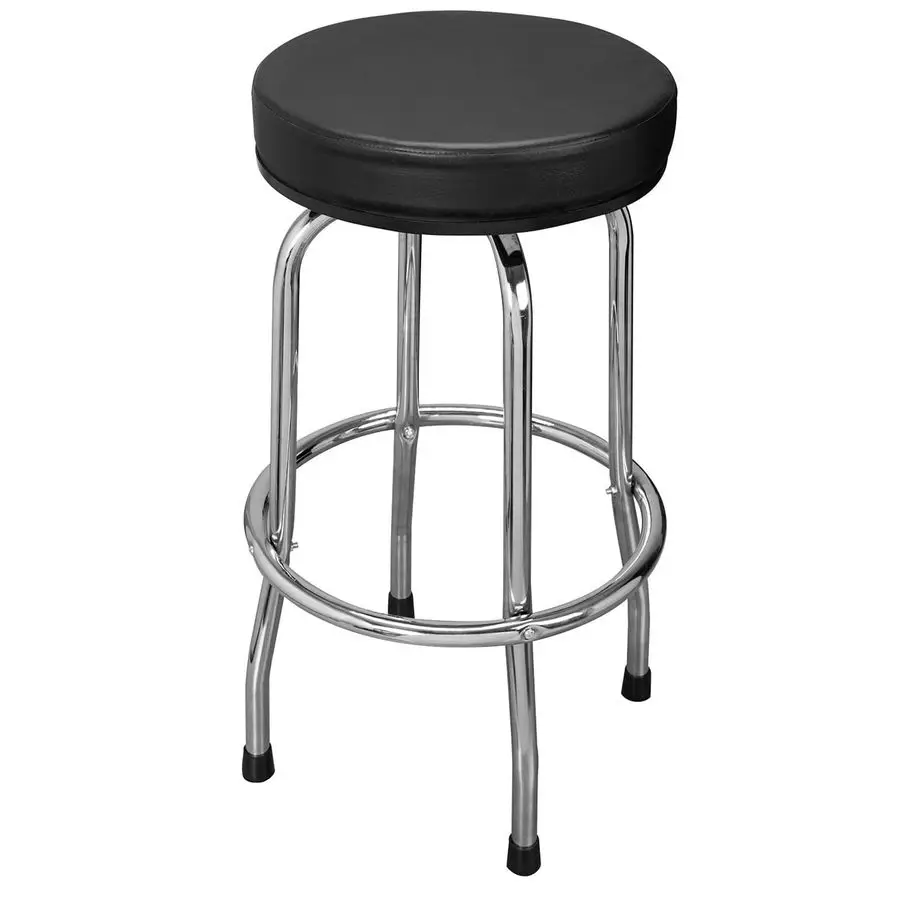 

Стул-табурет ATRP6185B1 с поворотным механизмом, мягкое сиденье, для гаража/мастерской, с хромированными ножками, черный