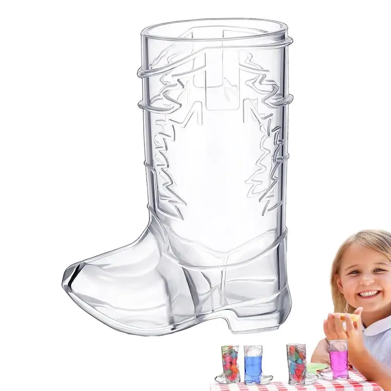 Clear Cowboy Boot Shot Glass Reusable Western Whiskey Glass Cup Western Cowboy Beer Mug Cowboy Themed Party Decorations