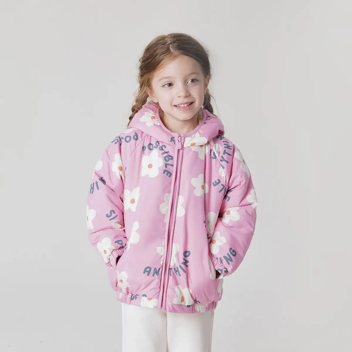 

MARC&JANIE Boys Girls Senseless Printed Fleece Warm Cotton Jacket Winter Coat for Winter 231306