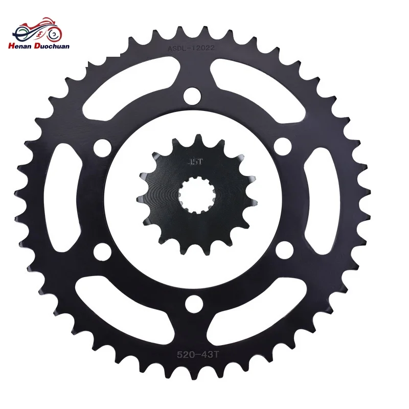 

520 15T 39T 43T Motorcycle Front Rear Sprocket for Yamaha YZF-R3 2015-2020 YZF R3 Monster 20-21 YZF-R25 15-18 MT-03 16-20 MT-25