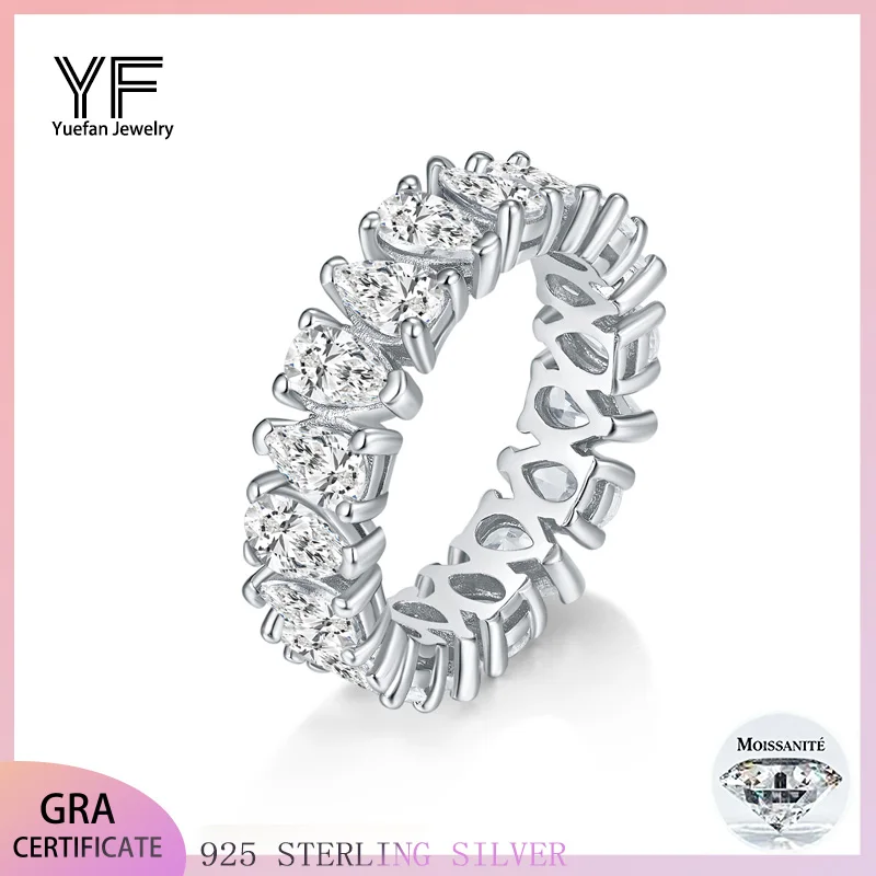 

S925 Silver Zircon 6.3CT Cogwheel Ring Women Customizable Hip Hop Jewelry Personalized rings Valentine's Day Gift Jewellery