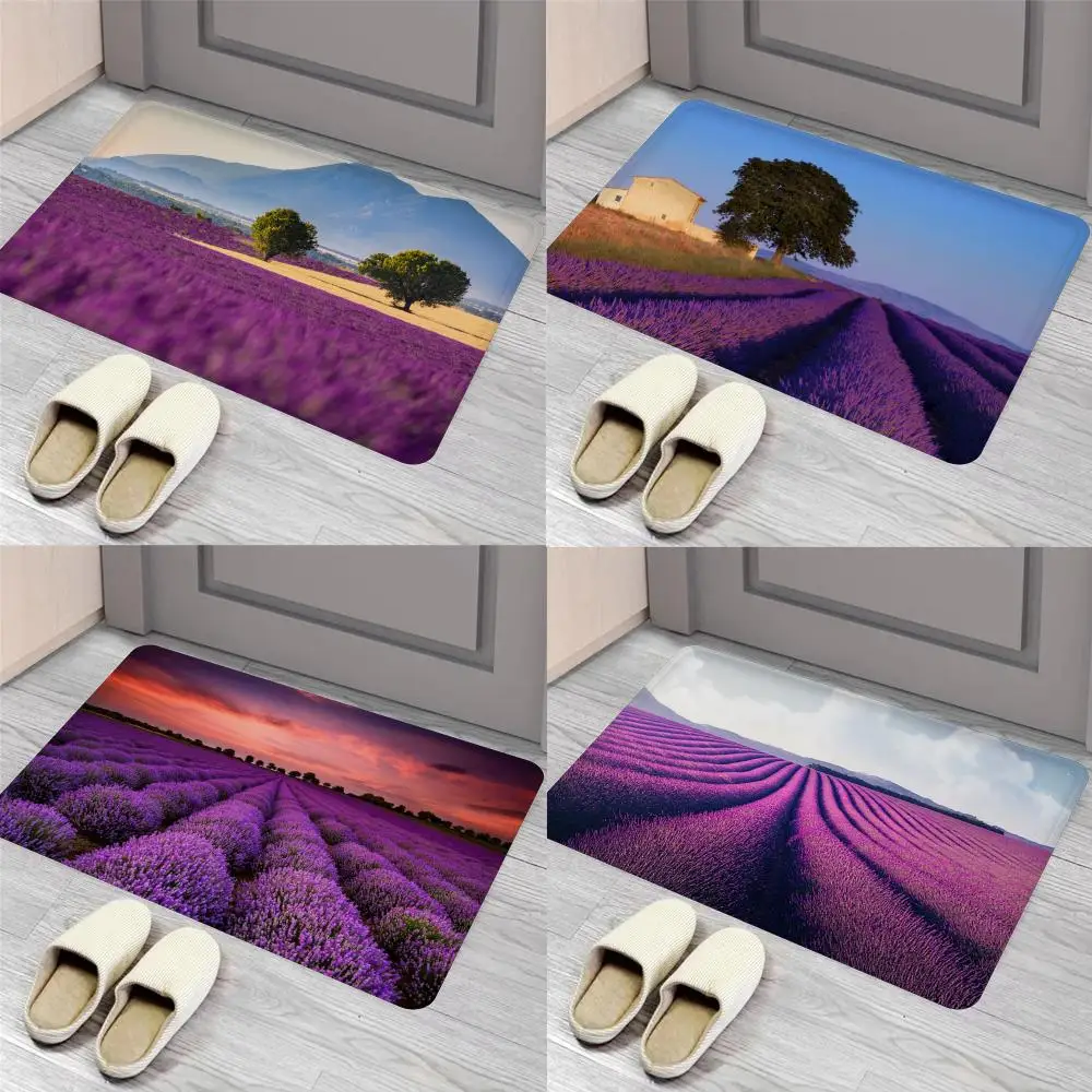 

Purple Lavender Floor Mat Entrance Door Mat Nordic Style Home Doormat Bathroom-Toilet Mats Bedroom Hotel Decor Mat