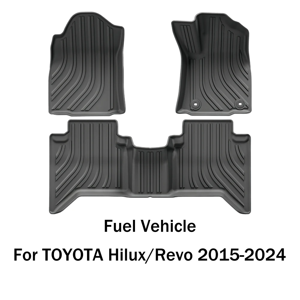Für Toyota Hilux Revo 2015 - 2024 Rechtslenker TPE 3D-Fußmatten Kofferraummatte RHD Japan Australien Neuseeland Südafrika – Detail 3