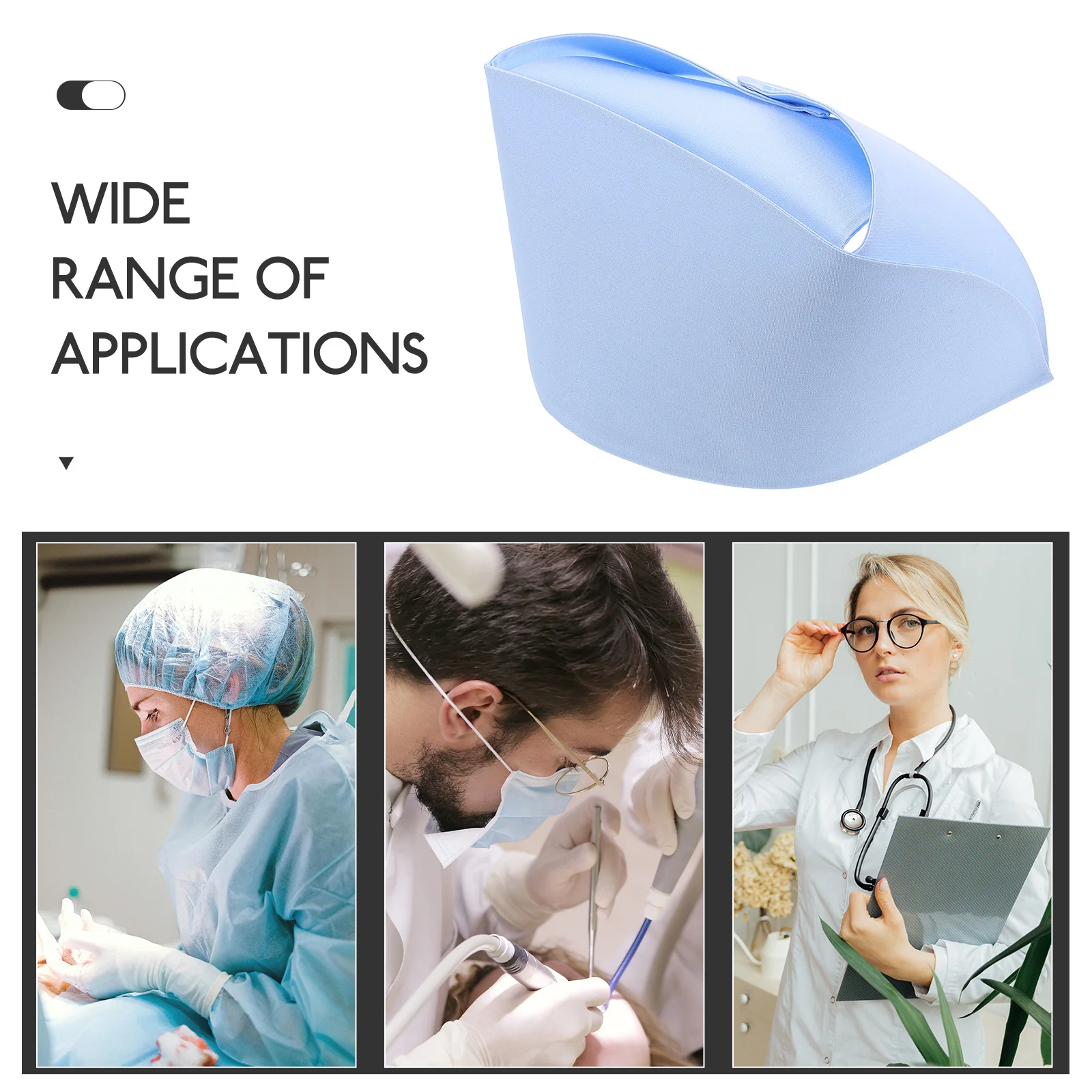 قبعة ممرضة زرقاء رفيعة مريحة تسمح بمرور الهواء لحفلات التخرج وحفلات الهالوين التأثيرية #5
