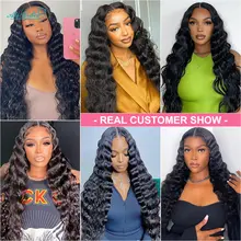 Deep Wave Lace Front Human Hair Wig #6