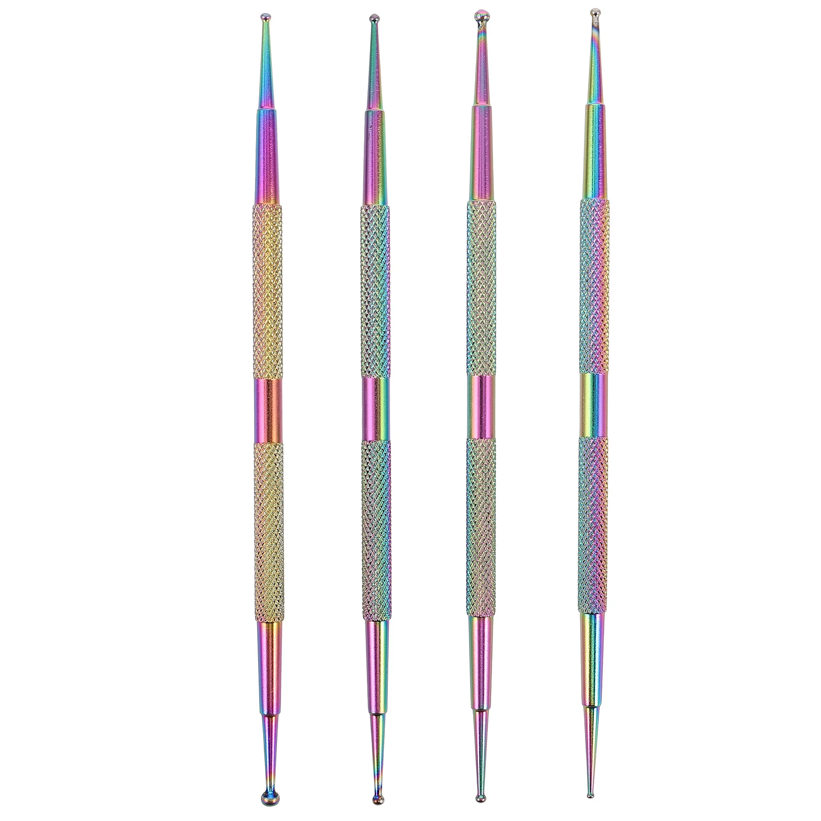 

4pcs Dotting Pen Set for Nail Art Metal Rhinestone Tips Easy to Use Manicure Craft Tools Stainless Steel Accessories Dot Paint