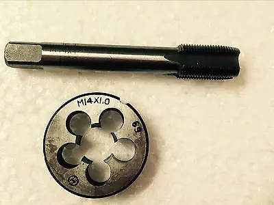 

1pc HSS Machine M14 X 1mm Plug Tap and 1pc M14 X 1.0mm Die Threading Tool