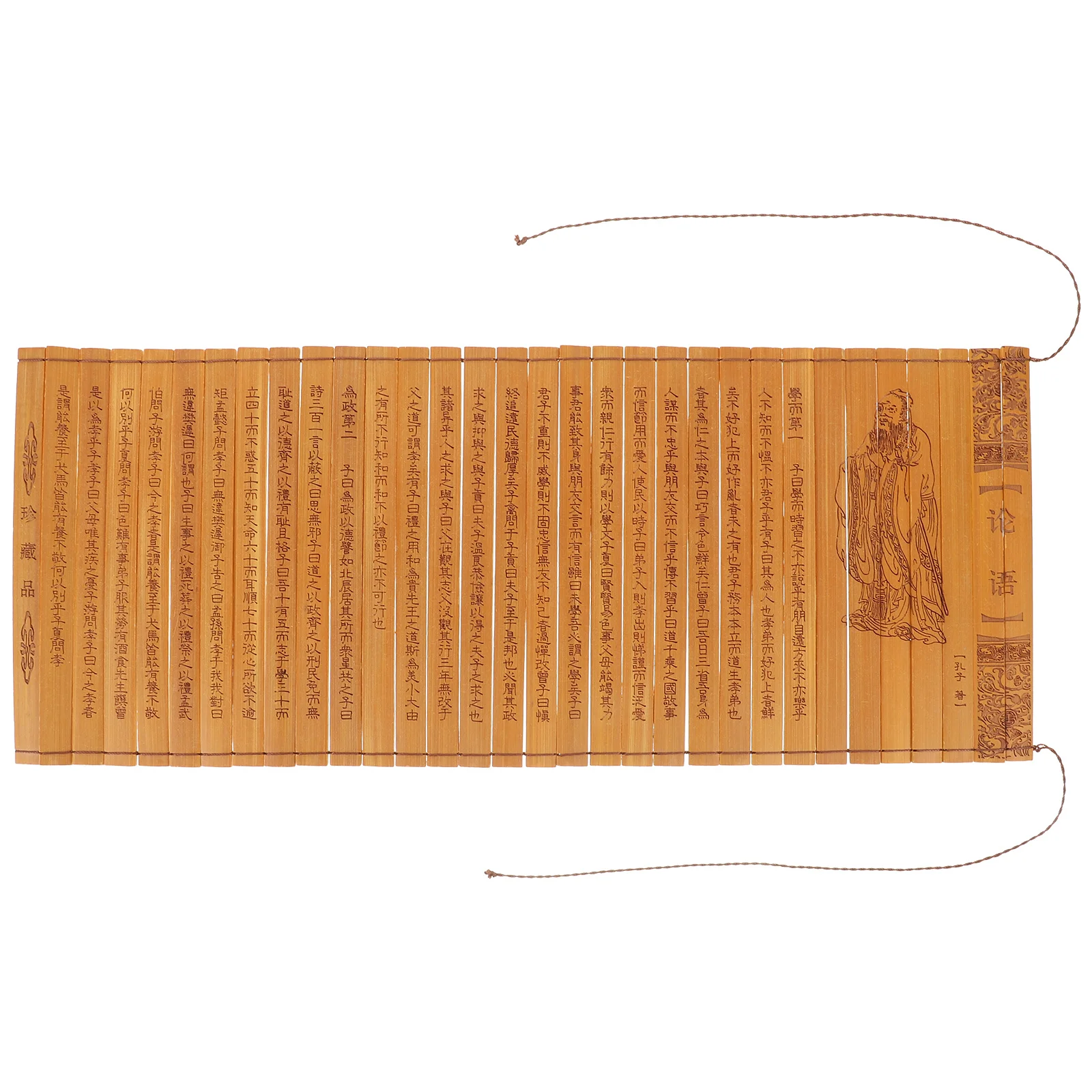 

Vintage Style Bamboo Slips The Analects Wall Hanging Chinese Culture Elegance Photo Prop Stage Performances Themed Parties