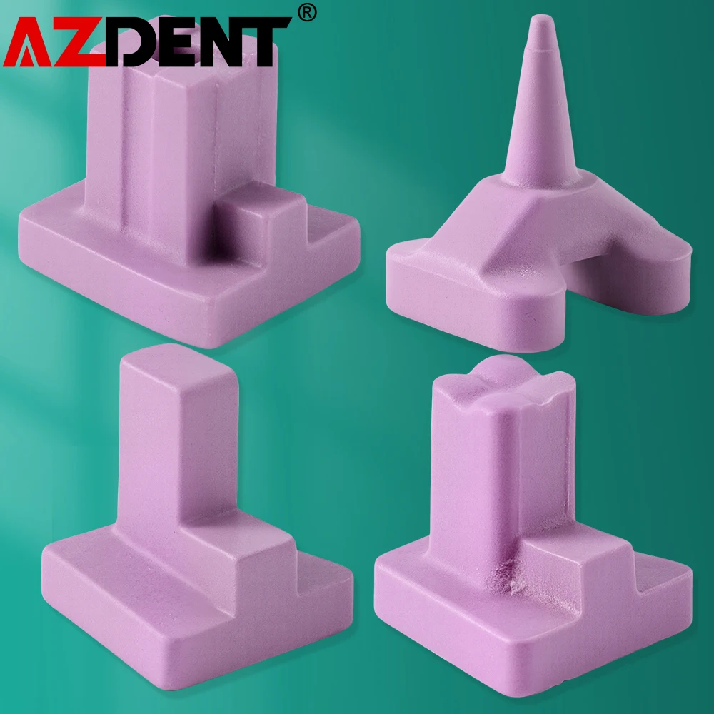 

4 шт., стоматологические керамические розовые колышки Azdent, стоматологическая лаборатория для одинарной фарфоровой коронки, лоток для духовки Cer 지 инструмент, стоматологический аксессуар
