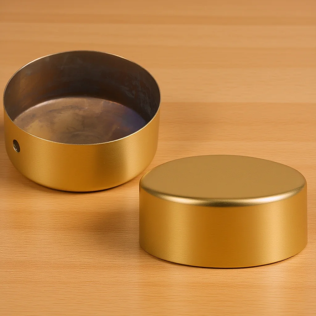 

2Pcs Round Stainless Steel Handrail End Caps Wooden Handrail Plugs Metal End Caps for Hand Railing Accessories