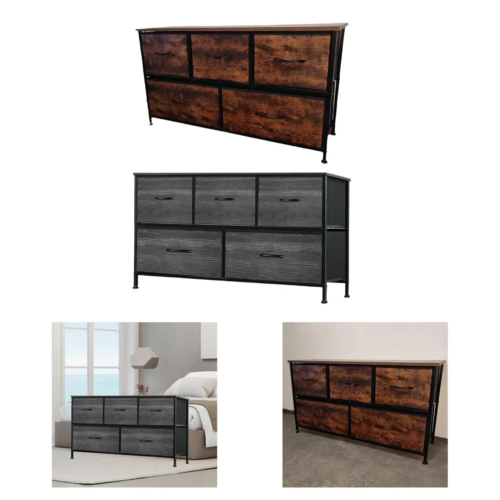 

Chest of Drawers for Closet Organizer TV Stand Creative Fabric Dresser Cabinet for Entryway Apartment Living Room Hotel Hallway