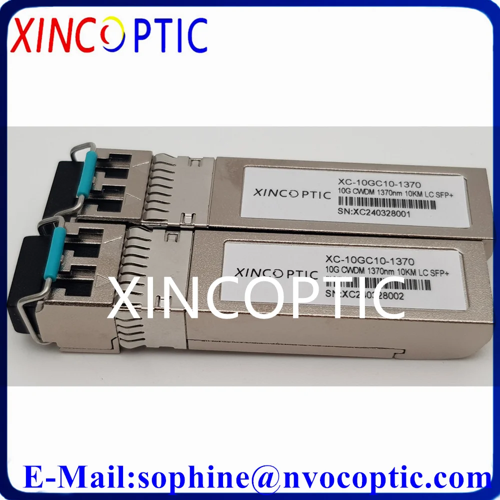 2Pcs 10G 10KM 1370nm CWDM SFP+ Transceiver Module,10Gbps 10G CWDM SFP+ 10km (1350~1450nm) DFB DOM Duplex LC SMF Fiber Module