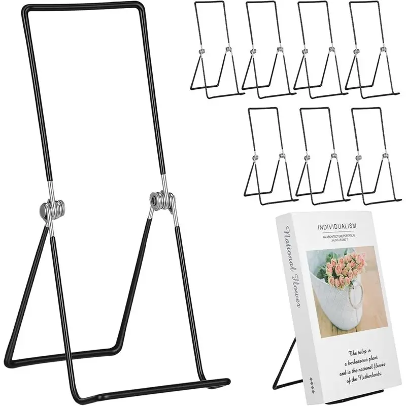 AWAH Adjustable Metal For Display Book Stand 8-Pack, Large Iron Easel Holder For Heavy Books, Home School For Display Stand