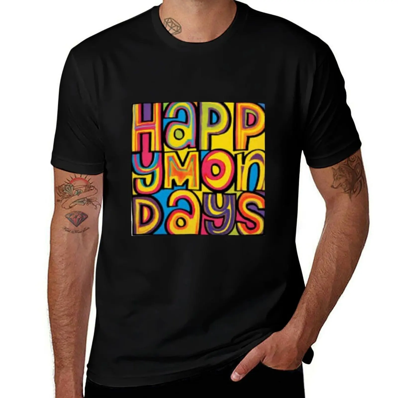 

Mondays Happy merch T-Shirt Plus Size Outdoor Casual Top