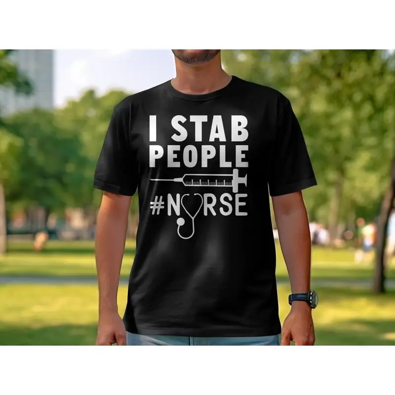 

Забавная футболка медсестры I Stab People, медицинский профессиональный юмор для кормления