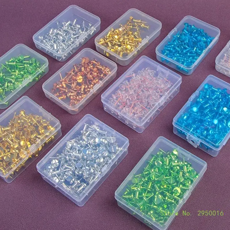 50/100PCS Metal Pushpin Map Pin I-shape Push Pin Thumb Tacks for Cork Board, Sewing Pin with Clear Box for Fabric Sewing