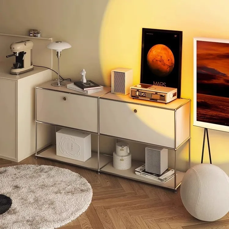 Medieval module combination, modern and simple dining side cabinet, home floor storage, living room wall storage cabinet