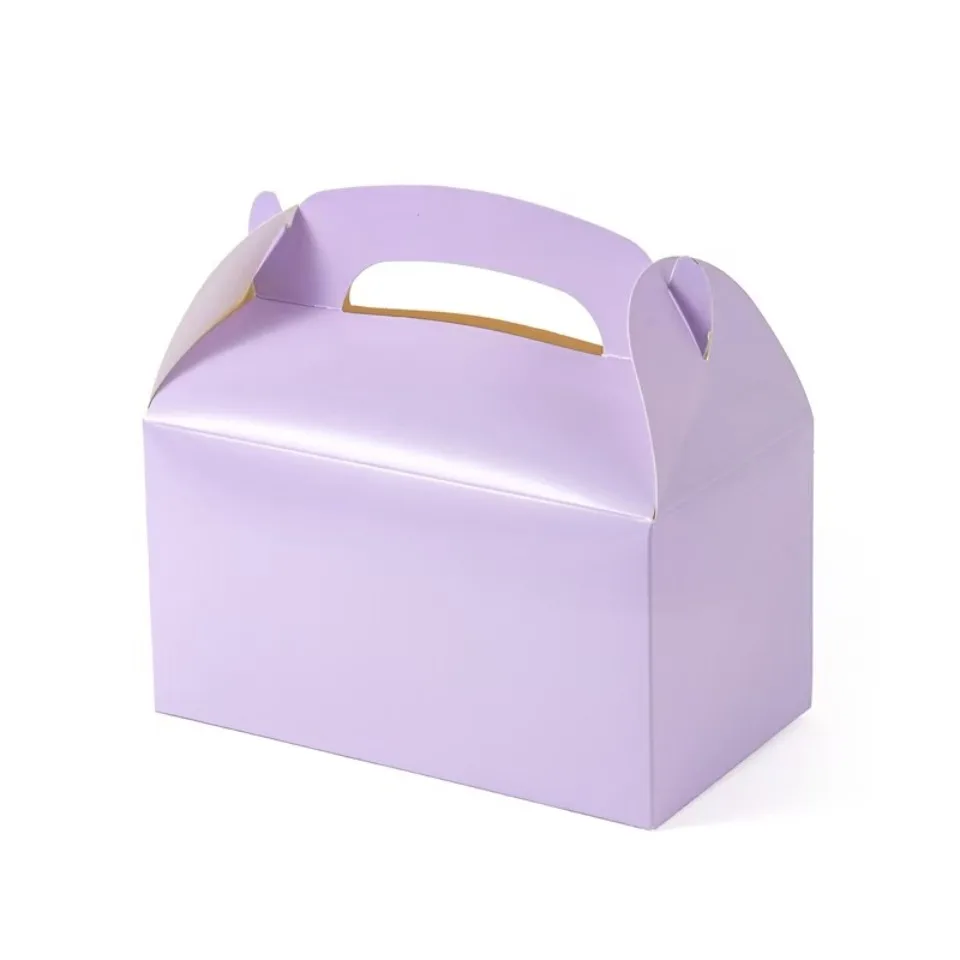 10/30/50PCS Griff Leckerli Box Keks Backpapier Süßigkeiten Cookie Box für Gäste Geburtstag Party Rosa Leckereien Tasche Verpackung Gefälligkeiten – Detail 5