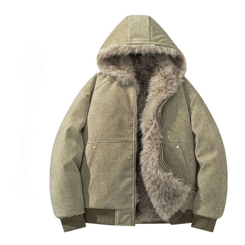 

Мужская зимняя парка, женская теплая куртка с капюшоном, американская флисовая парка для пар, модная мужская одежда унисекс