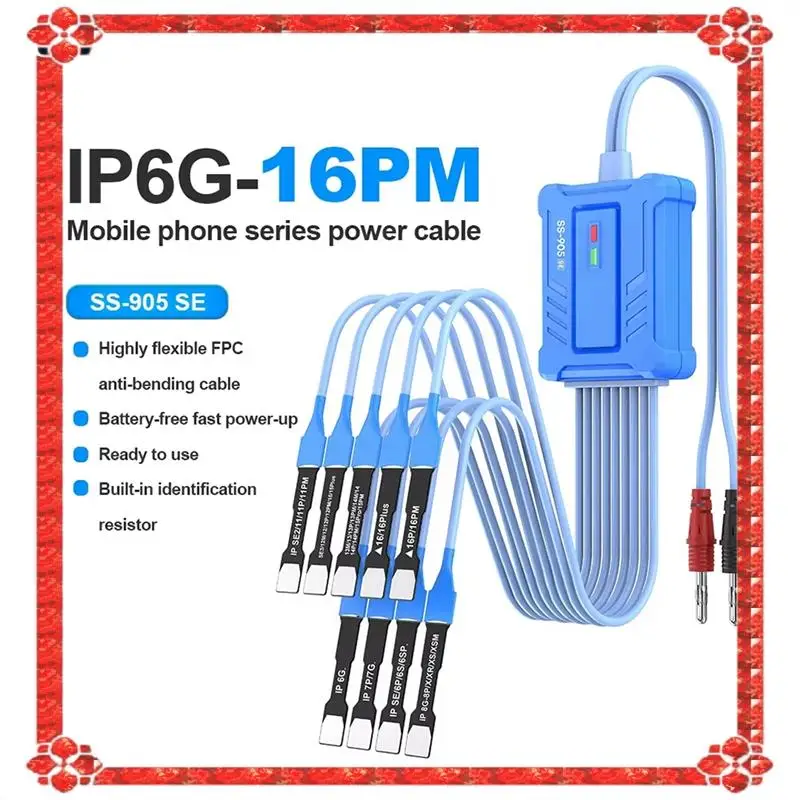 จัดส่งตลอด 24 ชั่วโมงซ่อมโทรศัพท์มือถือสายทดสอบโทรศัพท์มือถือสายไฟสําหรับ 6G/7/8/X/11/12/13/14/15/16 น. anti-Burn Power Test