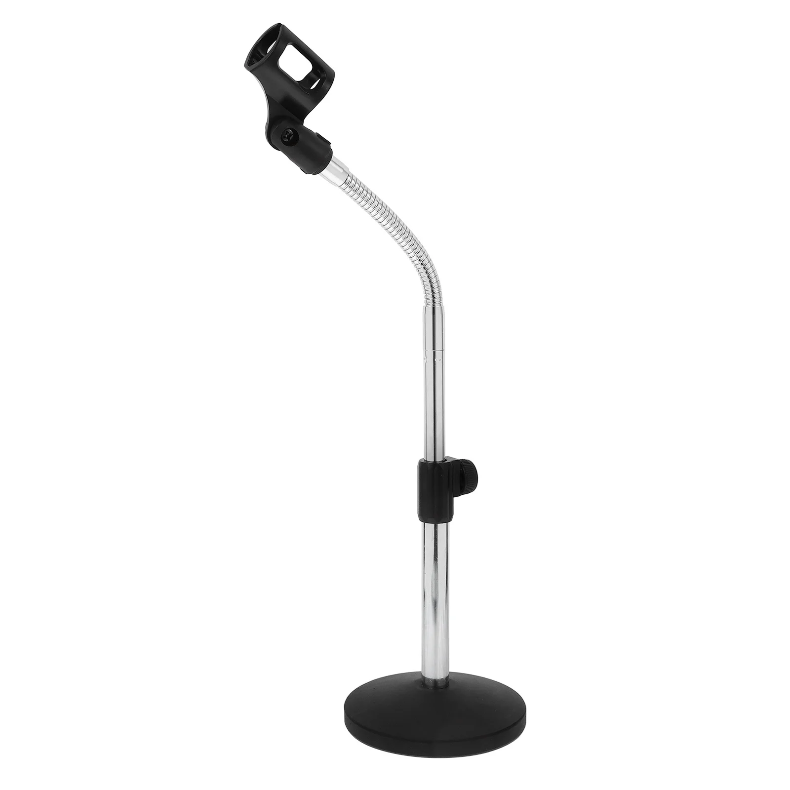 Adjustable Microphone Stand Flexible Gooseneck Heavy Base Desktop Mic Holder For Podcast Live Broadcast Iron Material