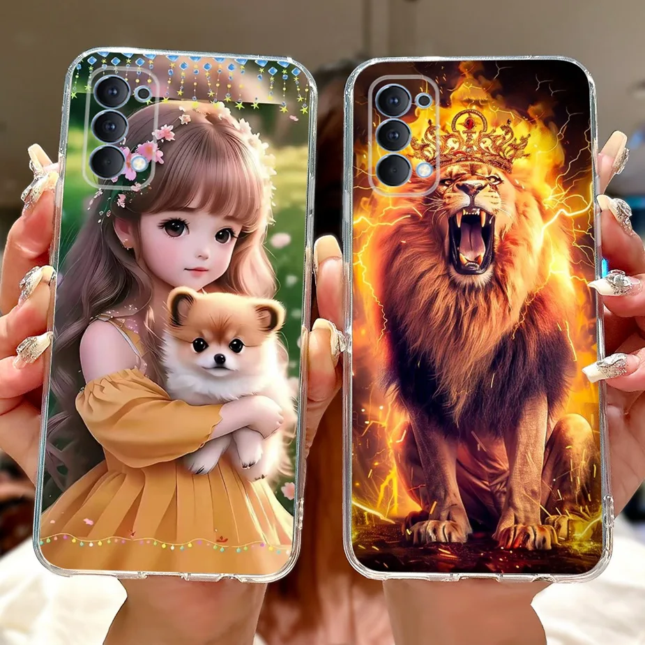 Per Oppo Reno4 Pro 4G Caso CPH2109 Gatto Sveglio Dipinto Della Copertura Morbida Sottile Cassa Del Telefono Per Oppo Reno 4 Pro Reno4 5G CPH2091 Fundas Coque