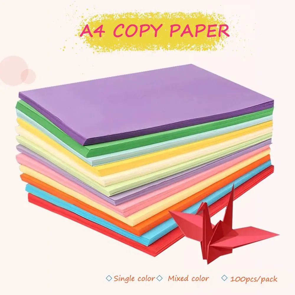 Coloured Printing Different Colors Double Sides Origami Craft And Printing Paper A4 Copy Paper Craft Decoration