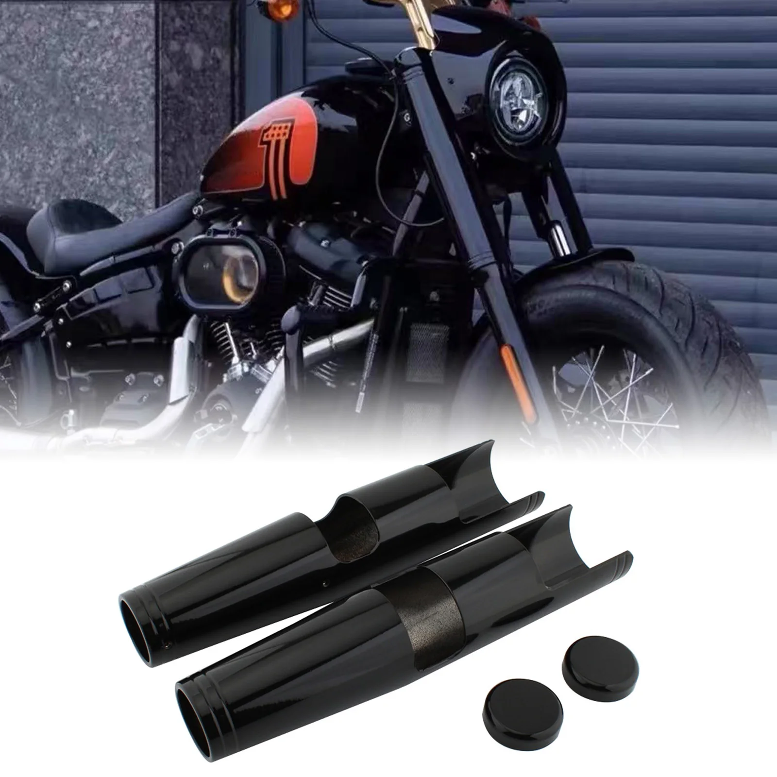 Motorcycle Front Fork Shock Absorber Slider Guard Cover Kit Pipe Dust Boot For Harley Davidson Street Bob 2018-2026