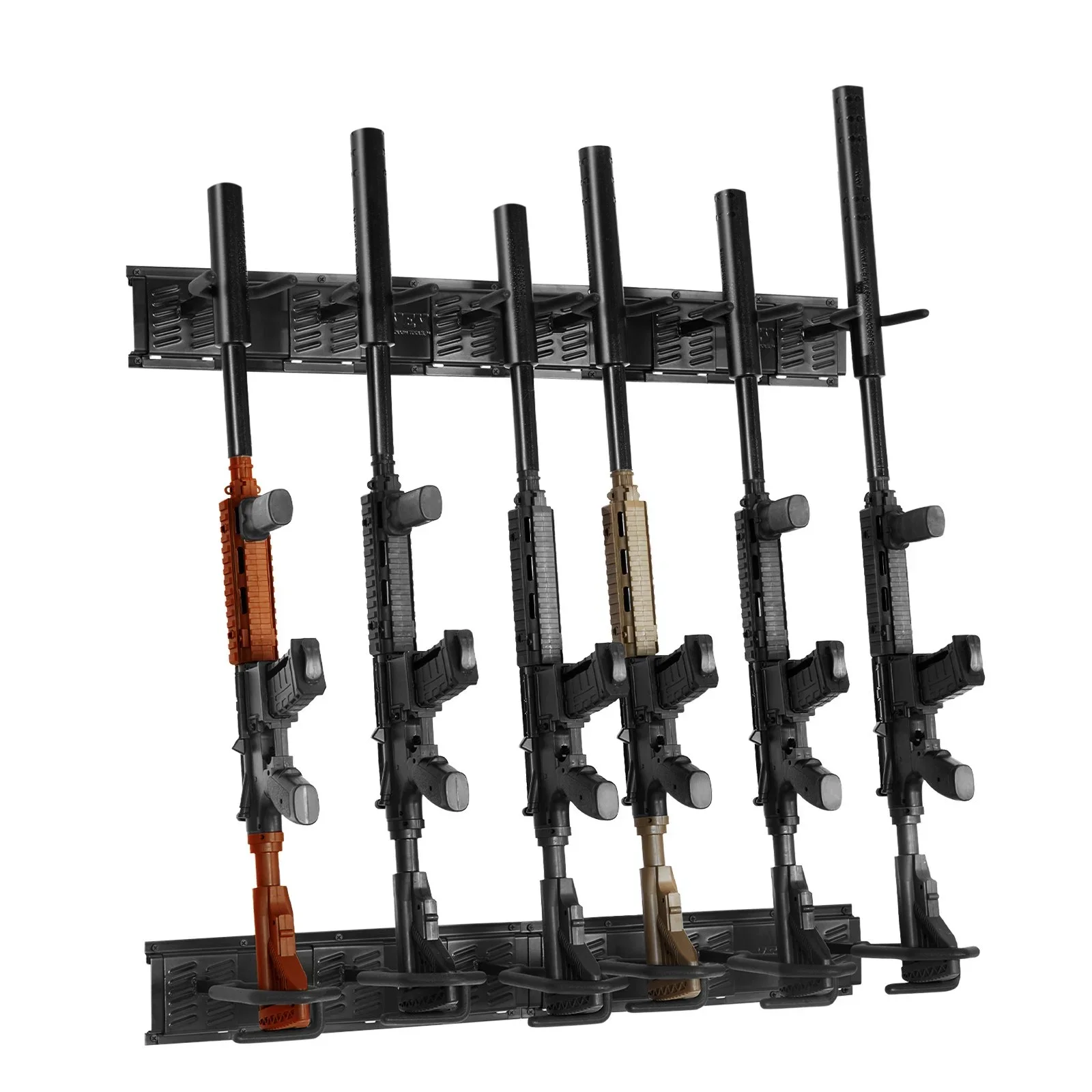 Gun Rack Indoor Gun Rack Wall Mount 6-Slot Vertical Rifle Shotgun Gun Rack 180 lb Heavy Duty Meta with Soft Padding