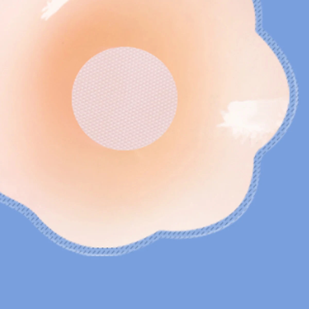 4-Piece Set of Round and Flower-Shaped Reusable Fashionable Anti-Bump Nipple Covers, Invisible Ultra-Thin Breathable Silicone Anti-Exposure Bra Pads. image 6