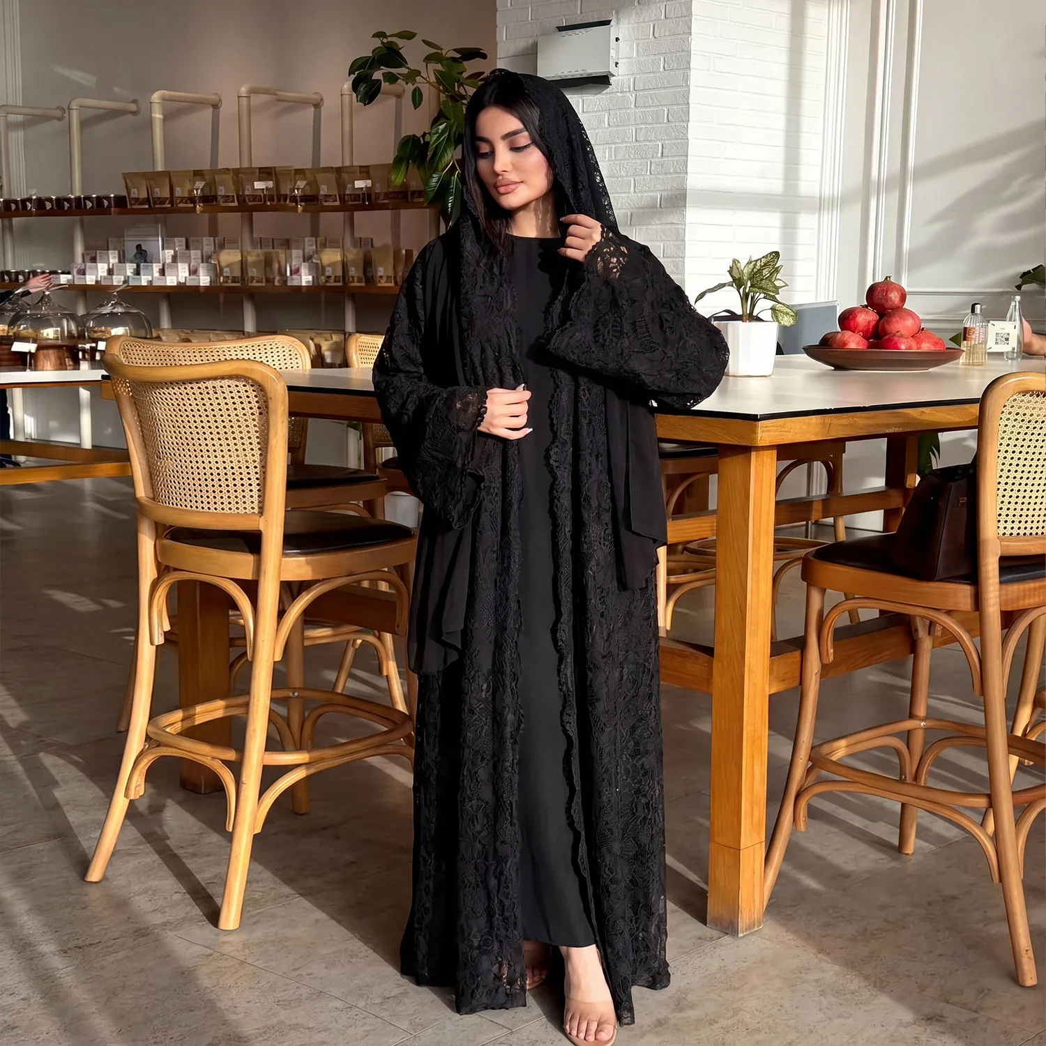 Dubai Lace Long Robe Kimono Ca - огляд і ціна Embroidery Kebaya