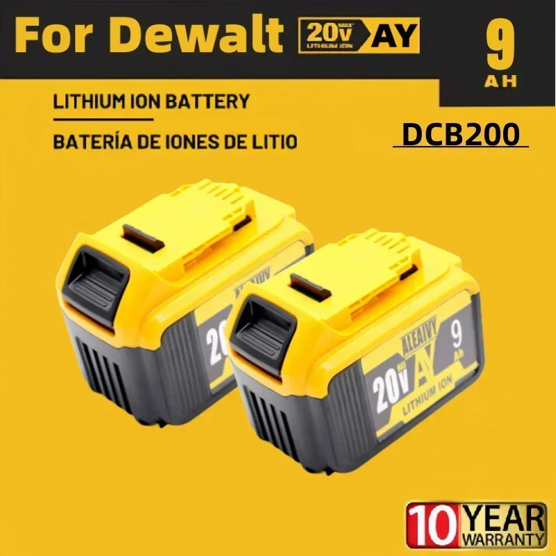 

Genuine 9000mAh 18V/20 Volt MAX DCB200 Replacement Li-ion Battery for DeWalt DCB205 DCB201 DCB203 DCB180 Power Tool Batteries