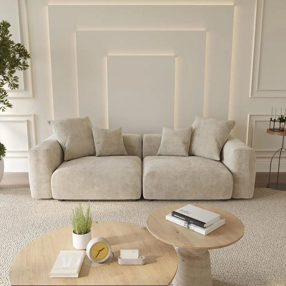 

Двухместный раскладной секционный диван из вельвета 102 дюйма со съемными моющимися чехлами для гостиной