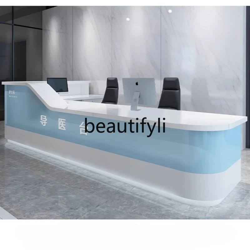 

Hospital Front Guide Nurse Station Work Desk Beauty Salon Clinic Reception Desk Guide Consultation Bar Desk