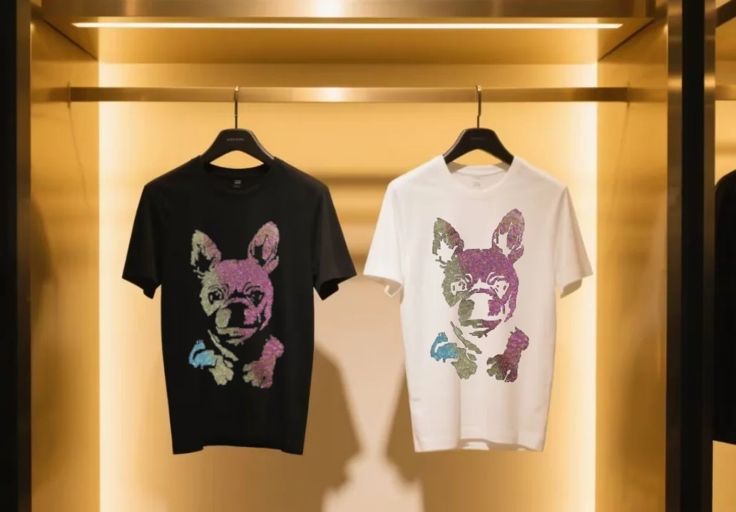 

Rhinestone Borun brand Mens Oversize brand designer Tees Streetwear cotton T-shirt