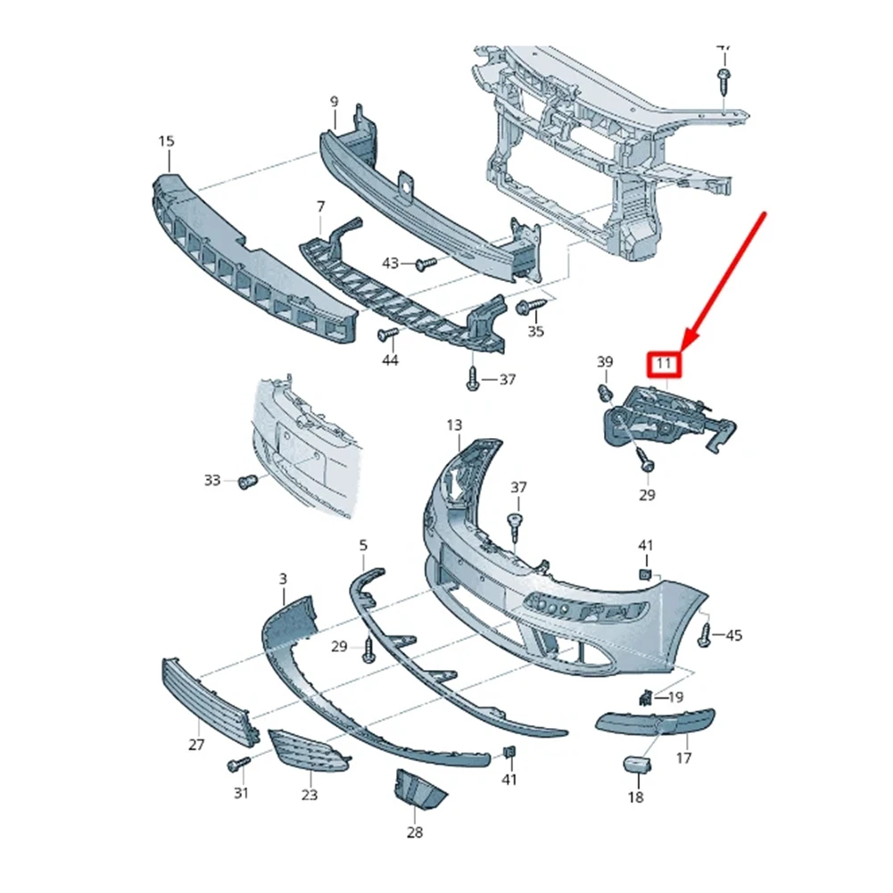OEM Replacement Front Left Bumper Bracket for Golf For Plus 2008-2014 5M0807049 Matches Original Fit and Functionality