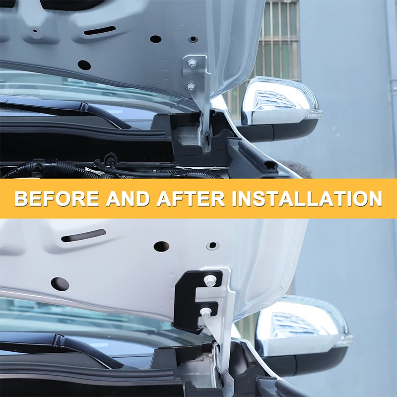 new For Mitsubishi Triton L200 2019-2023 Car Hood Light Mount Brackets Hood LED Spotlight Holder Kit Pillar Pods Car Accessories