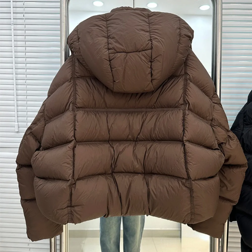 Down Jacket Women 2024 Winter Parkas New White Duck Down Coat Hooded Solid Female Thick Warm Short Puffer Jacket Windproof