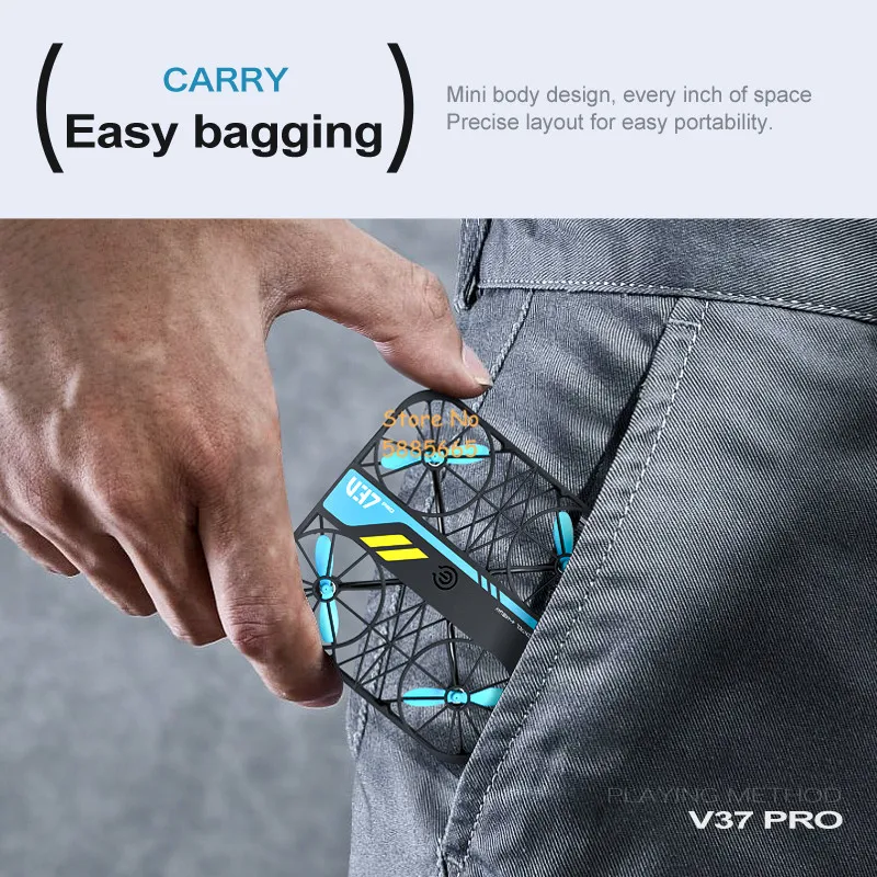 11CM MINI Portable 8K Aerail FPV Remote Control Drone 2.4G 360° Protection Attitude Hold Hover 3D Roall RC Quadcopter Drone Toy
