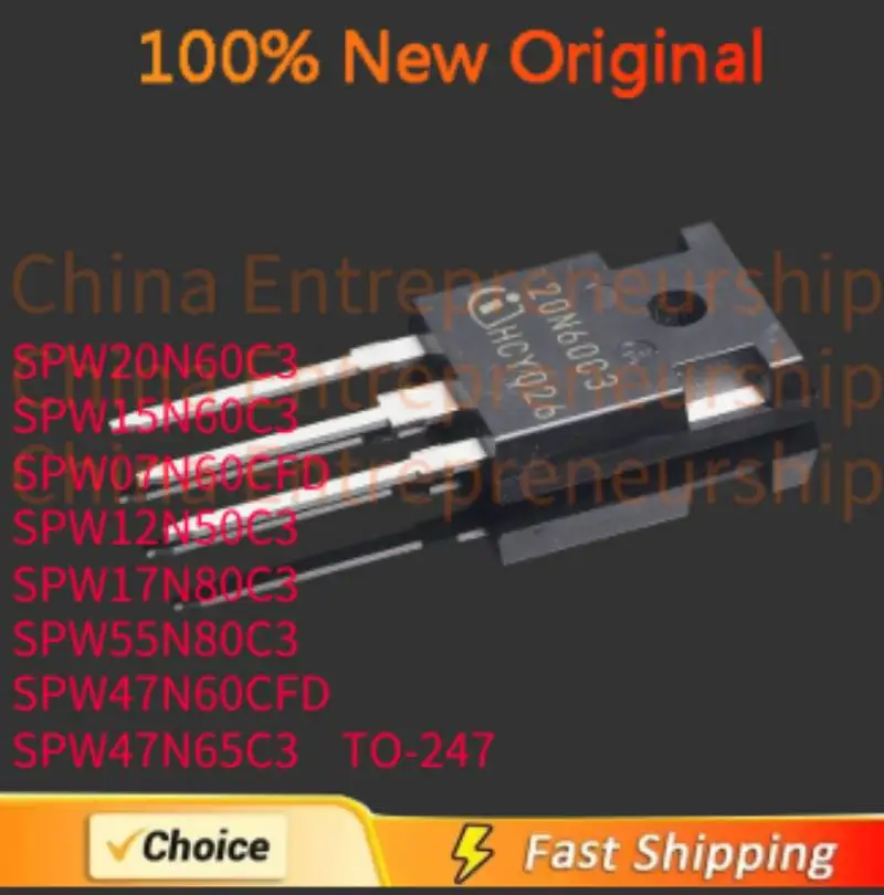 5PCS SPW20N60C3 SPW15N60C3 SPW07N60CFD SPW12N50C3 SPW17N80C3 SPW55N80C3 SPW47N60CFD SPW47N65C3 TO-247 100%reliable quality