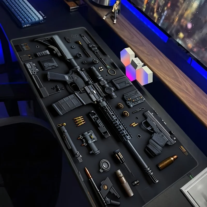 GunLarge Mouse Pad Extended Gaming Mouse Mat Non-Slip Rubber Desk Mat Laptop Accessories Playmat Desk Pad Office Desk Gadgets