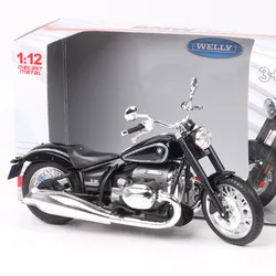 Welly 1:12 Scale R18 2020 Cruiser Bike Model Touring Diecast Vehicles Motorcycle Retro Low Rider Cafe Black Moto Toy Collectible