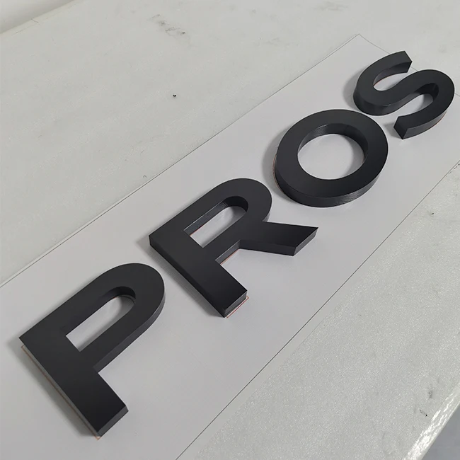 3D LED Channel Letter Sign New Design Rose Gold Metal Logo Wall Decoration Business Advertising Lighting Made of PC Material